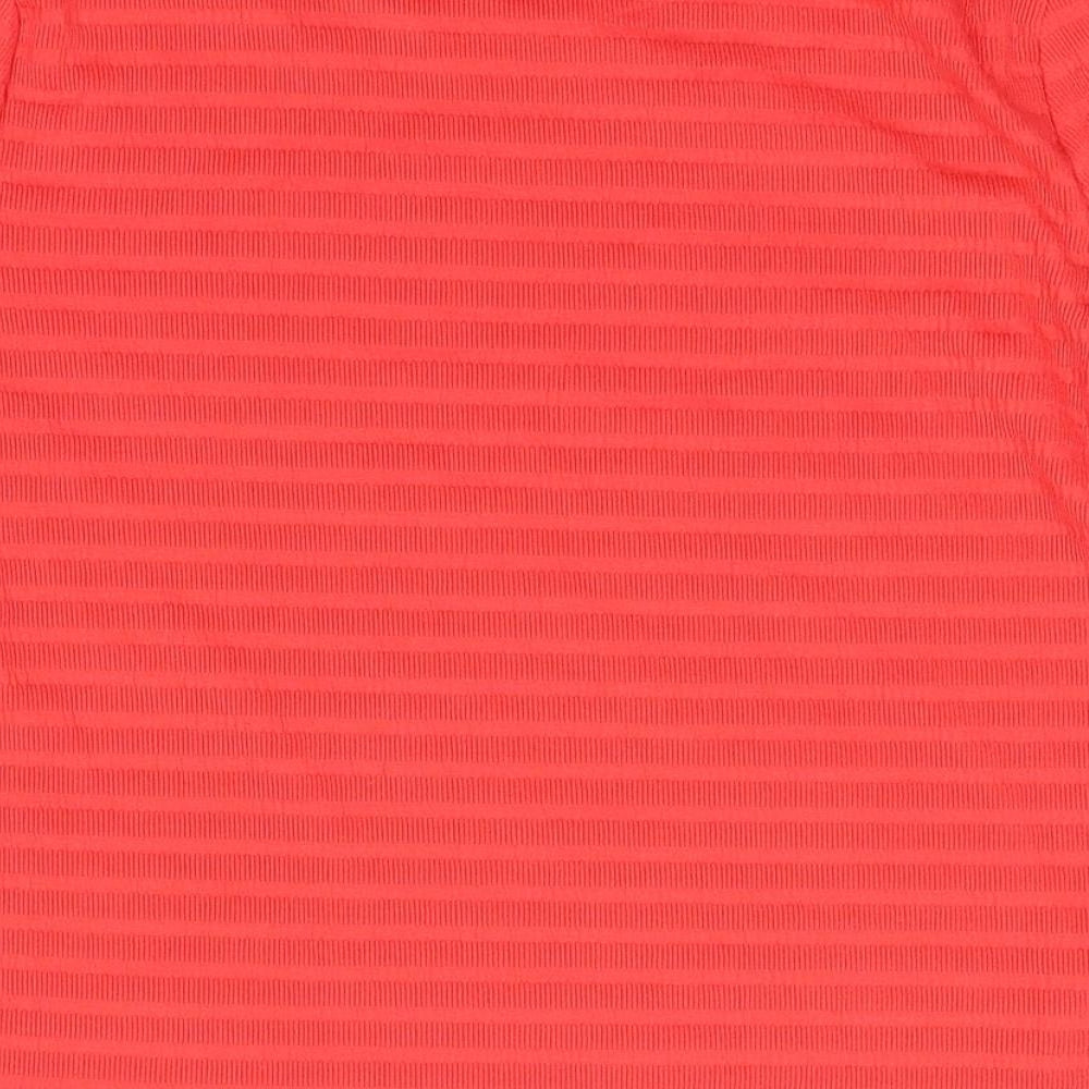 Papaya Womens Red Polyester Jersey T-Shirt Size 16 Round Neck