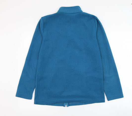 Alison Vallee Womens Blue Polyester Pullover Sweatshirt Size S Zip - Fleece