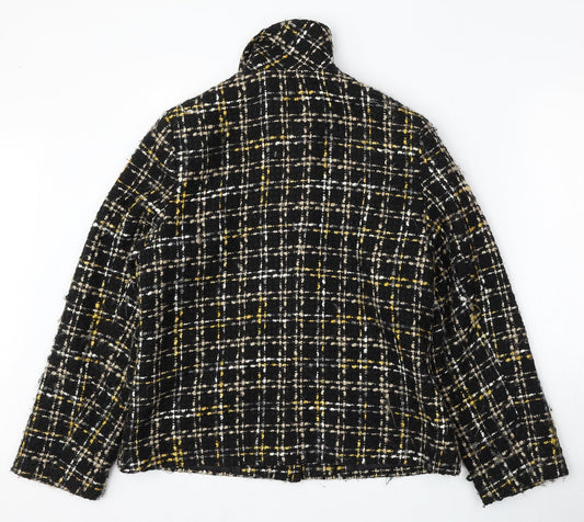 Isle Essentials Womens Multicoloured Geometric Jacket Size 14 Button