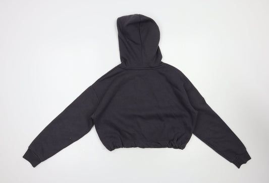 New Look Girls Grey Polyacrylate Fibre Pullover Hoodie Size 12-13 Years Pullover - Colorado