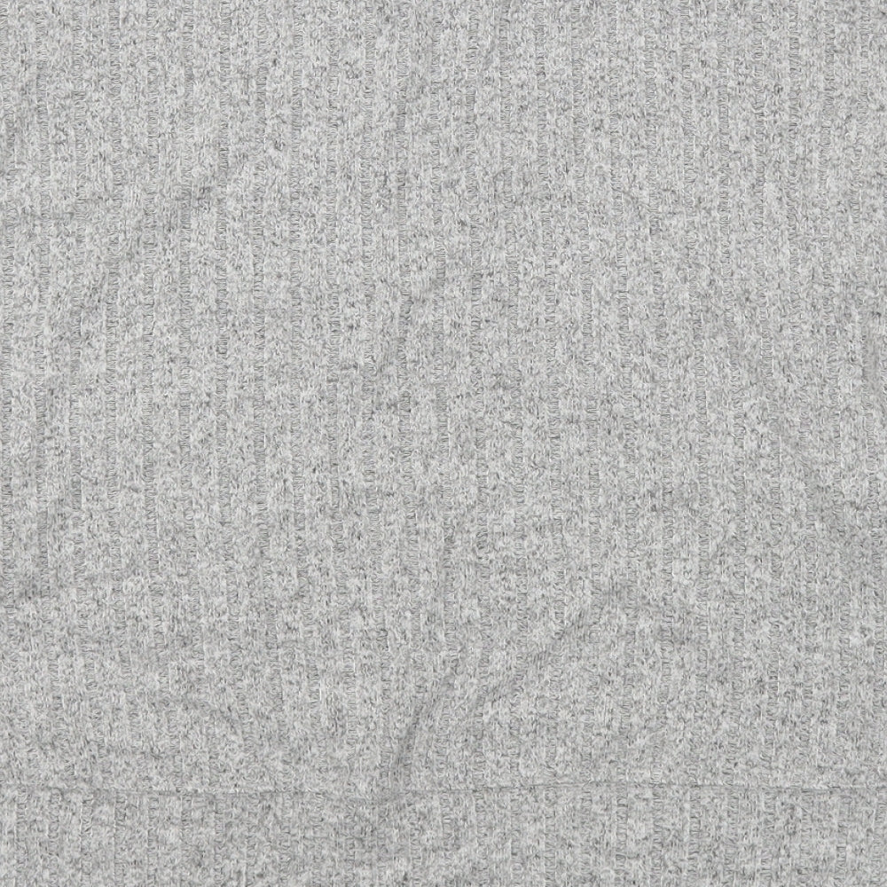Marks and Spencer Womens Grey High Neck Viscose Pullover Jumper Size 8