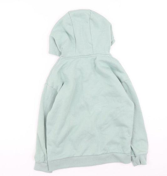 Dunnes Stores Boys Green Round Neck Cotton Full Zip Jumper Size 7-8 Years