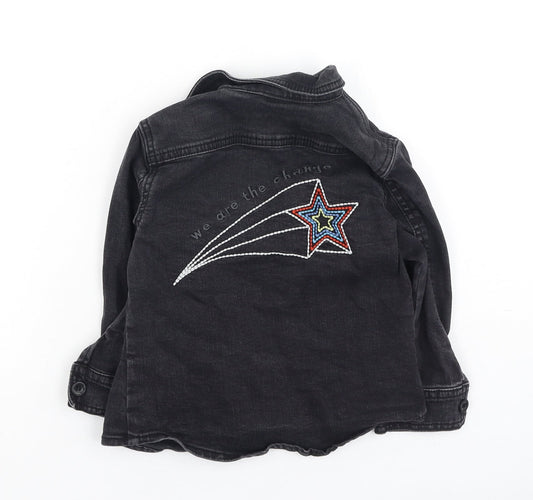 Ferne Girls Black Basic Jacket Jacket Size 2-3 Years