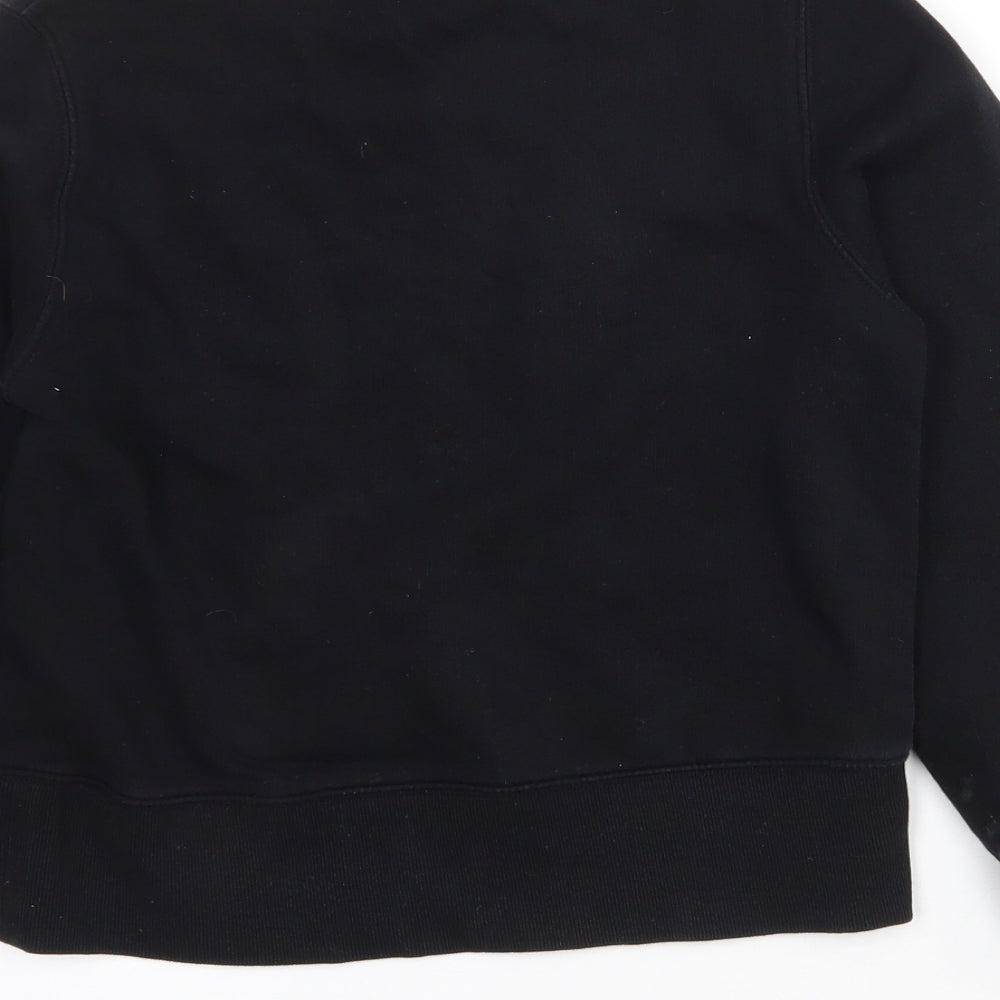 Marks and Spencer Girls Black Cotton Pullover Sweatshirt Size 11-12 Years - Live Your Dreams