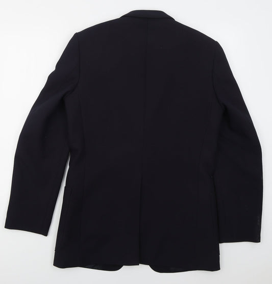 St Michael Mens Blue Polyester Jacket Suit Jacket Size 38