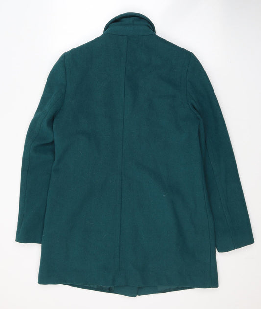 George Womens Blue Pea Coat Coat Size 12 Zip