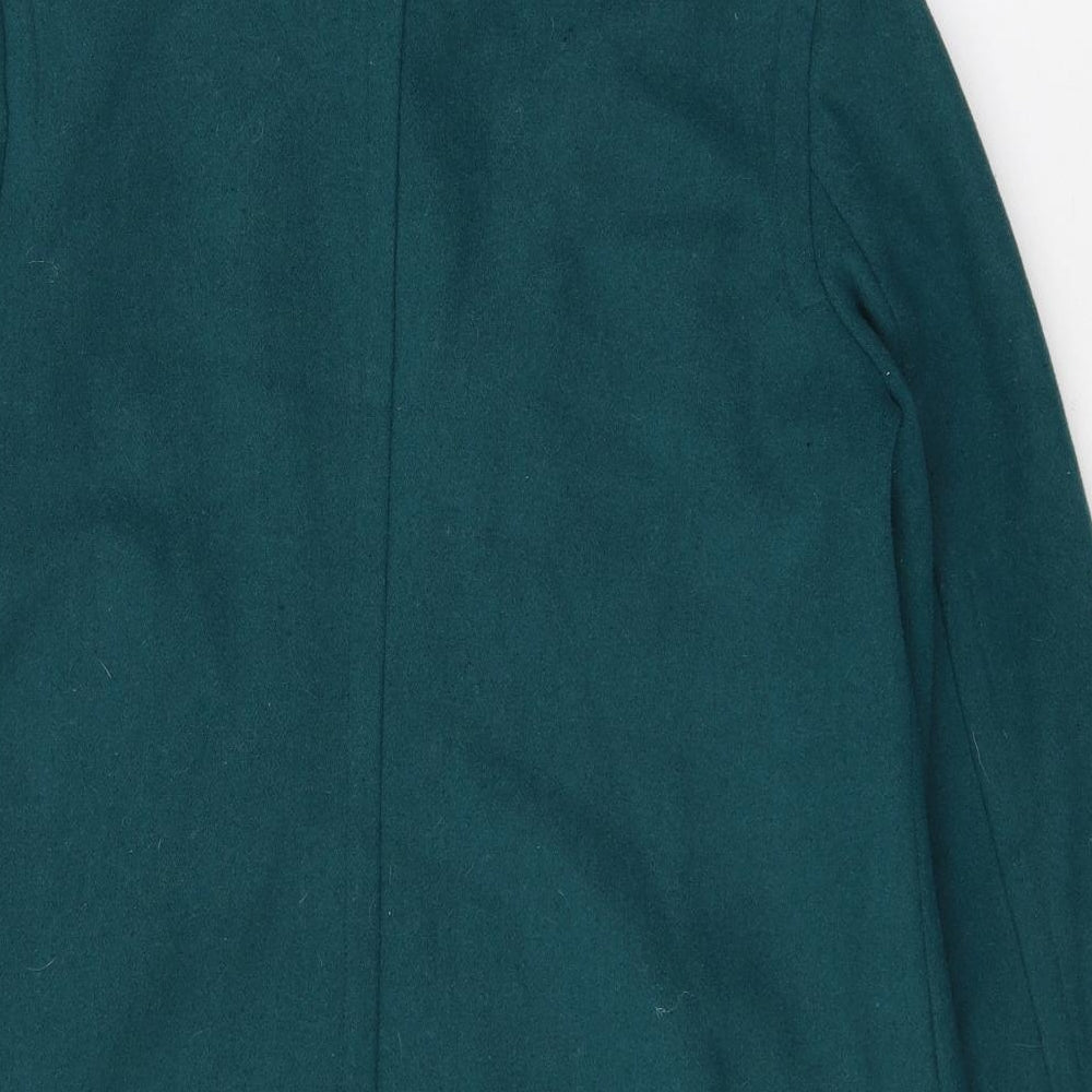 George Womens Blue Pea Coat Coat Size 12 Zip