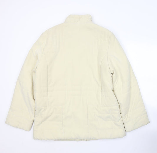 Grey & Osbourne Womens Ivory Pea Coat Coat Size 12 Zip