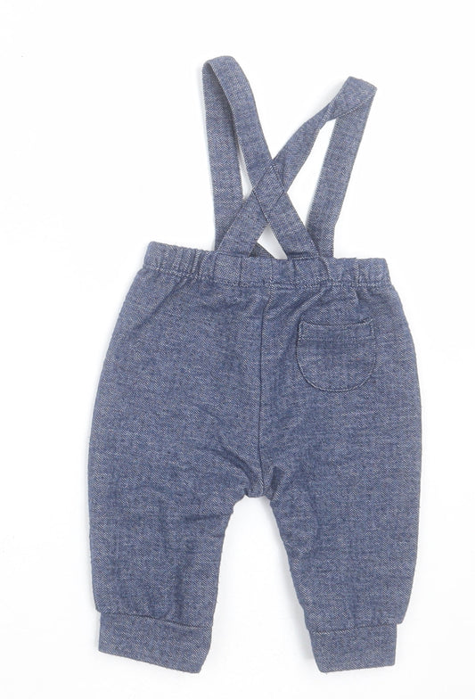 George Boys Blue Polyester Capri Trousers Size 0-3 Months Button - Cross Back