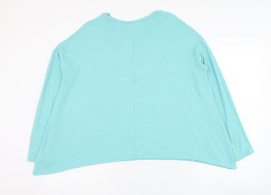River Island Womens Blue Viscose Pullover Sweatshirt Size 10 Pullover
