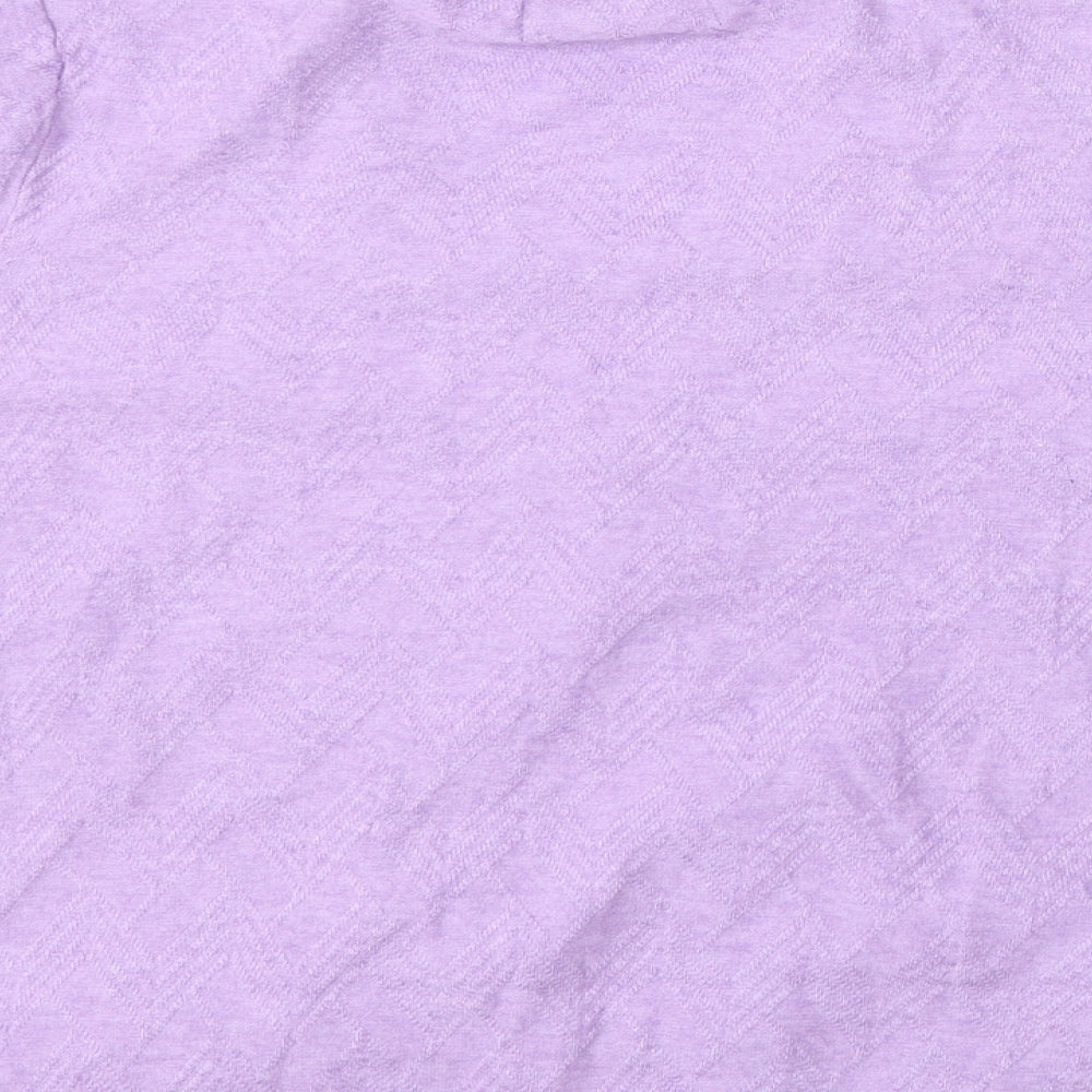 Marks and Spencer Womens Purple V-Neck Viscose Pullover Jumper Size L