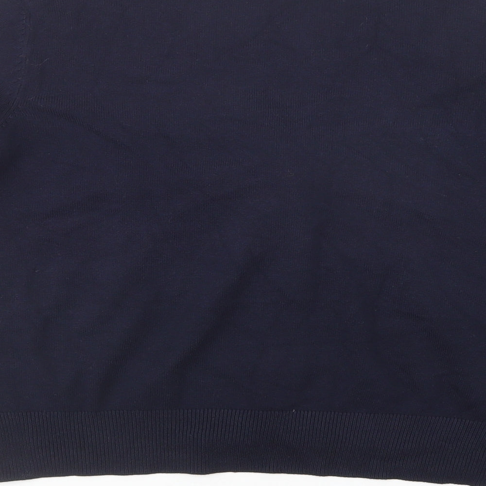 H&M Womens Blue V-Neck Acrylic Cardigan Jumper Size S