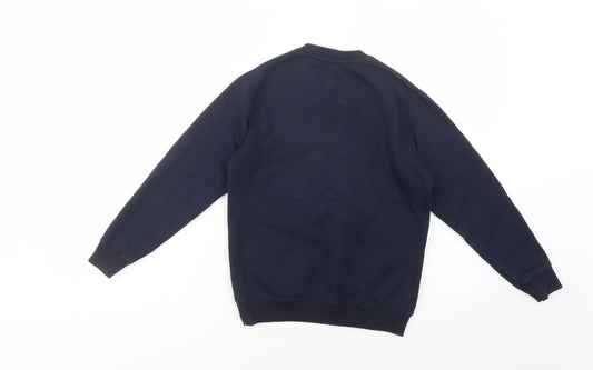 GW Class Boys Blue Cotton Pullover Sweatshirt Size 7-8 Years Pullover - School Wear