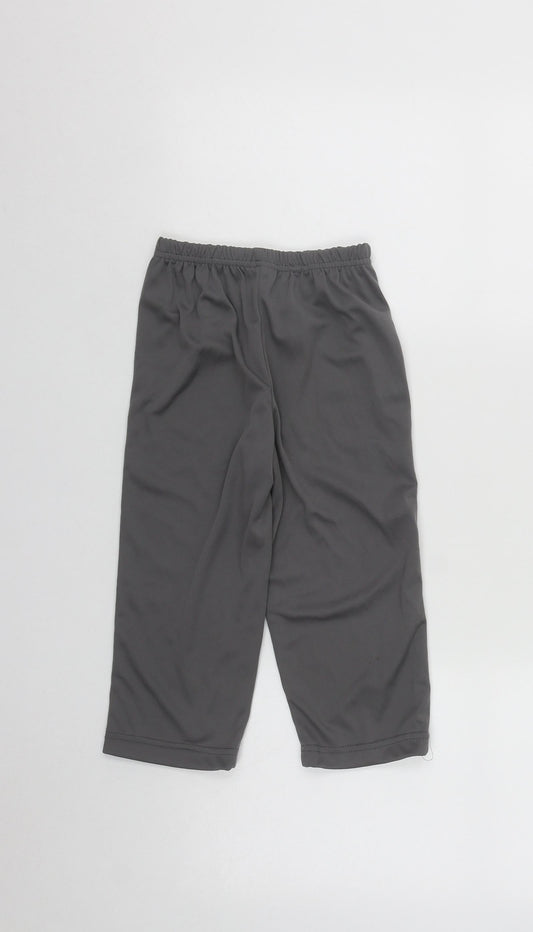Lily & Dean Boys Grey Polyester Jogger Trousers Size 3 Years Regular