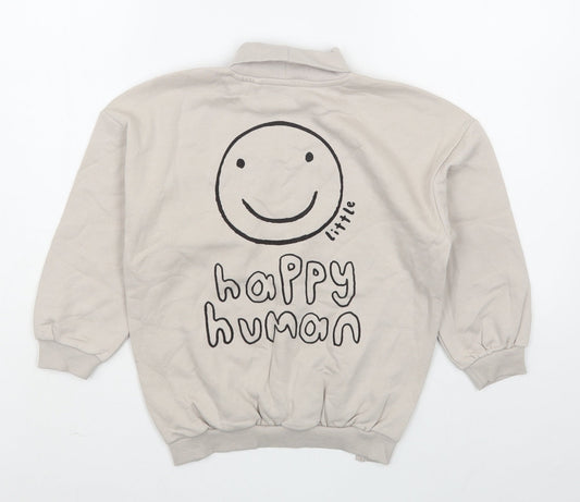 George Girls Beige Cotton Pullover Sweatshirt Size 5-6 Years Pullover