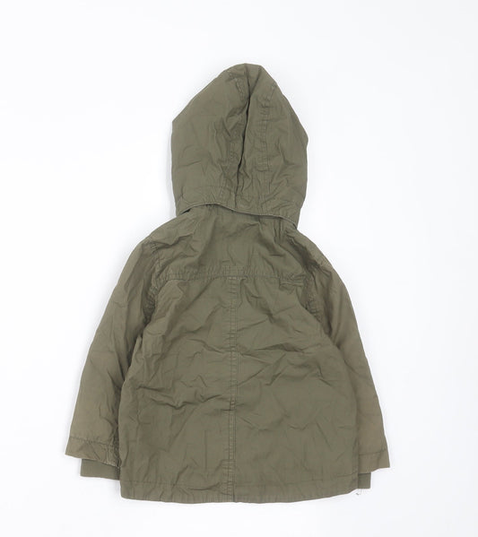 H&M Boys Green Jacket Size 2 Years Zip