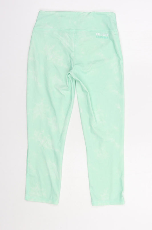 Hollister Womens Green Polyester Cropped Leggings Size XS L21 in Regular - Tie Dye