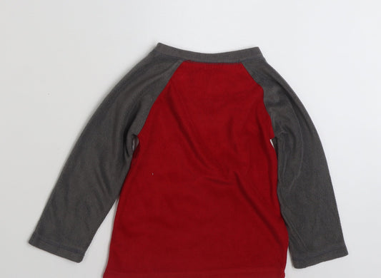Dunnes Stores Boys Red 100% Polyester Pullover Sweatshirt Size 5-6 Years Pullover - Christmas