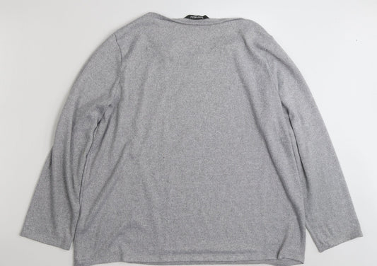 Bonmarché Womens Grey Polyester Pullover Sweatshirt Size 20 Pullover