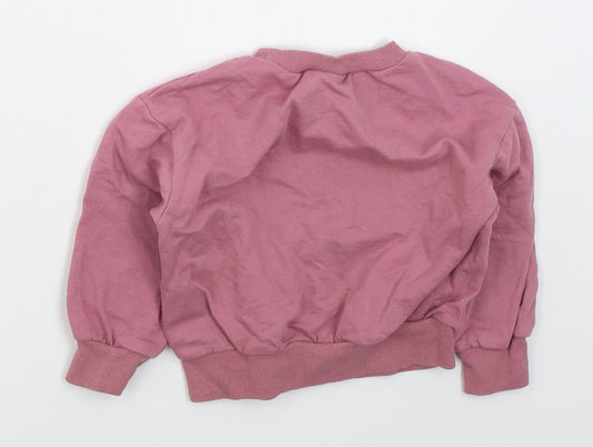SheIn Girls Pink Cotton Pullover Sweatshirt Size 2 Years Pullover - California