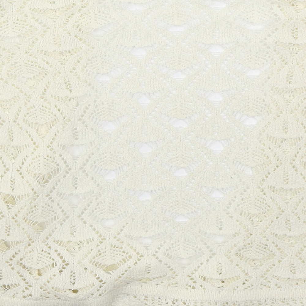 Per Una Womens Ivory V-Neck Acrylic Cardigan Jumper Size 12