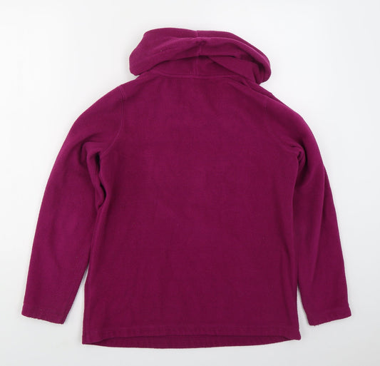 Lands End Womens Pink Polyester Pullover Sweatshirt Size S Pullover