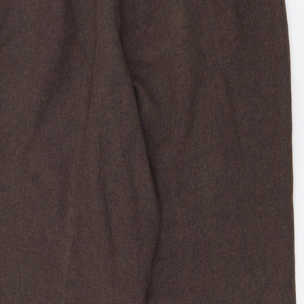 Bonmarché Womens Brown Polyester Trousers Size 10 L21.5 in Regular