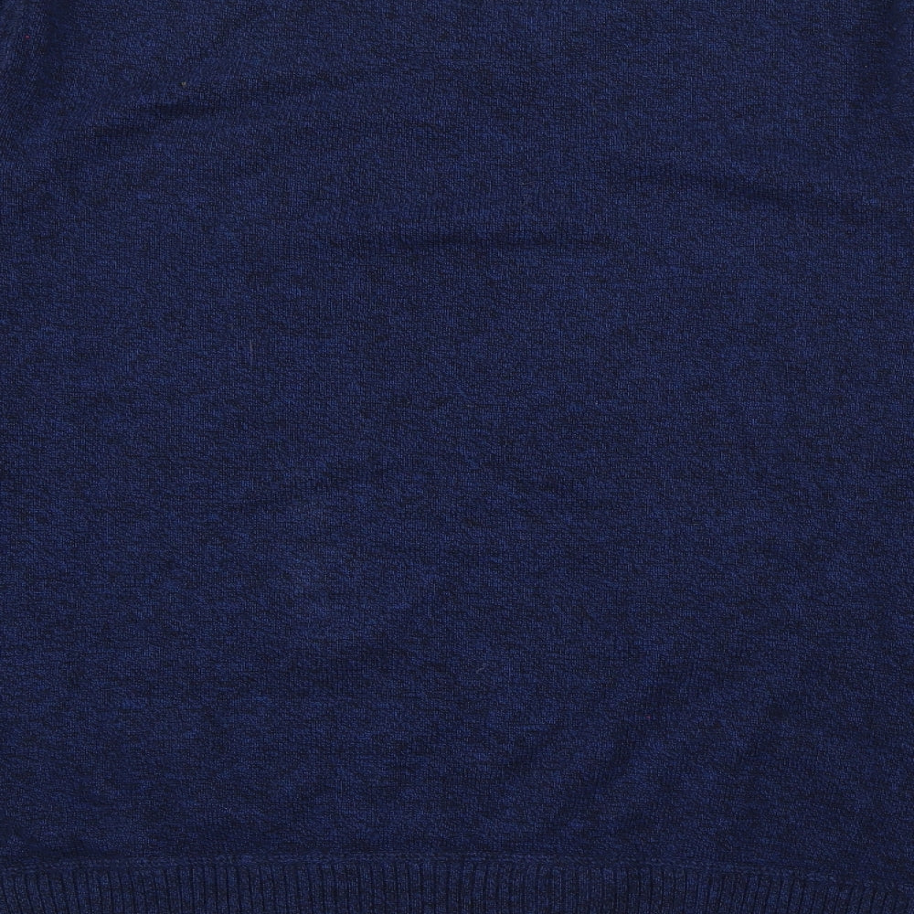 American Eagle Outfitters Mens Blue V-Neck Cotton Pullover Jumper Size L
