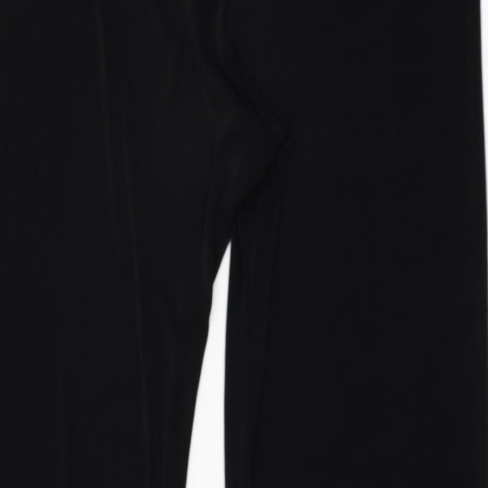 Reflections Womens Black Polyester Trousers Size M L28 in Regular
