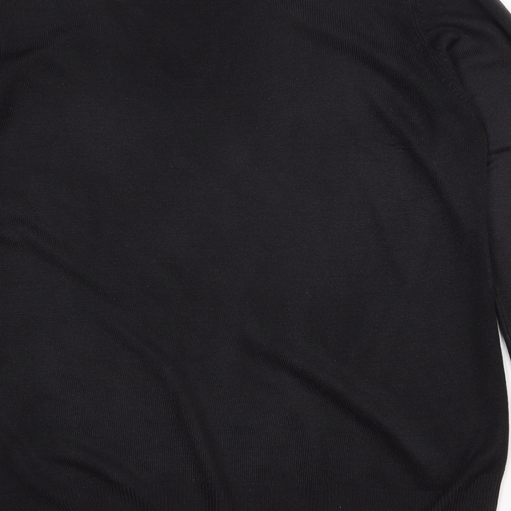 Marks and Spencer Womens Black Round Neck Acrylic Pullover Jumper Size 10