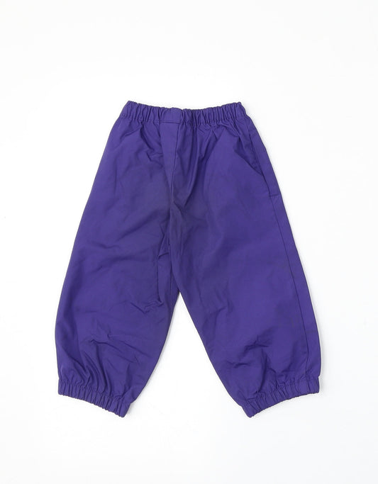 OshKosh B’gosh Girls Purple Polyester Rain Trousers Trousers Size 12 Months
