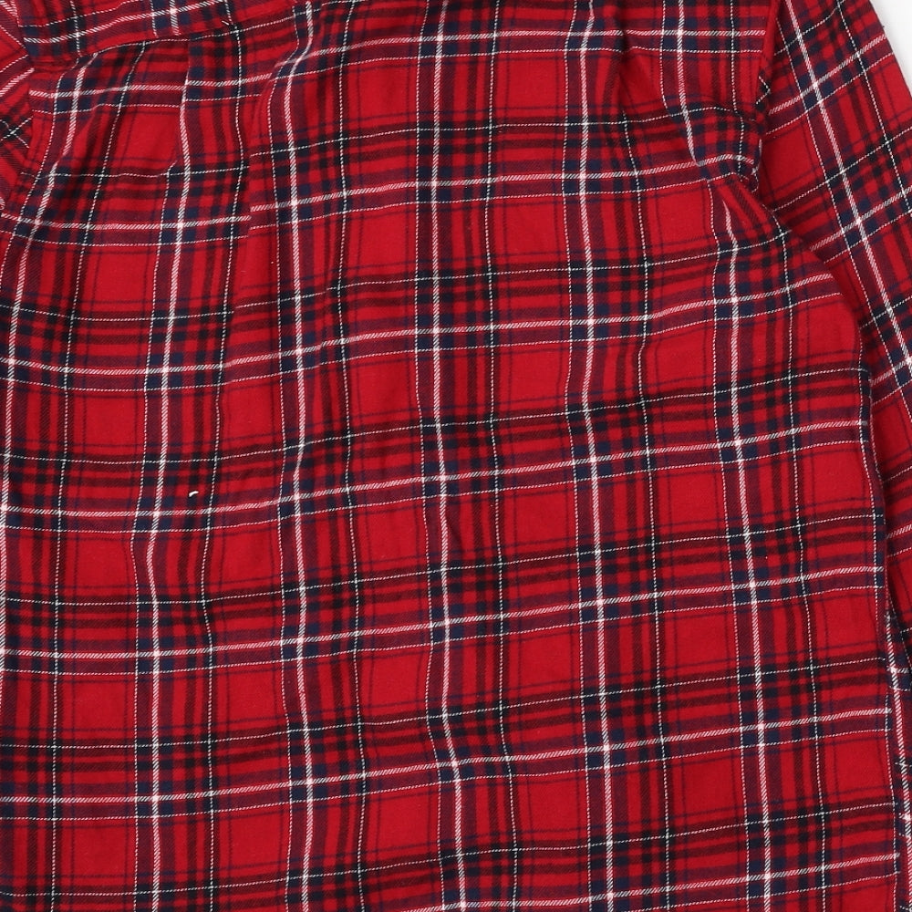 Cedar Wood State Mens Red Check Cotton Button-Up Size XS Collared Button