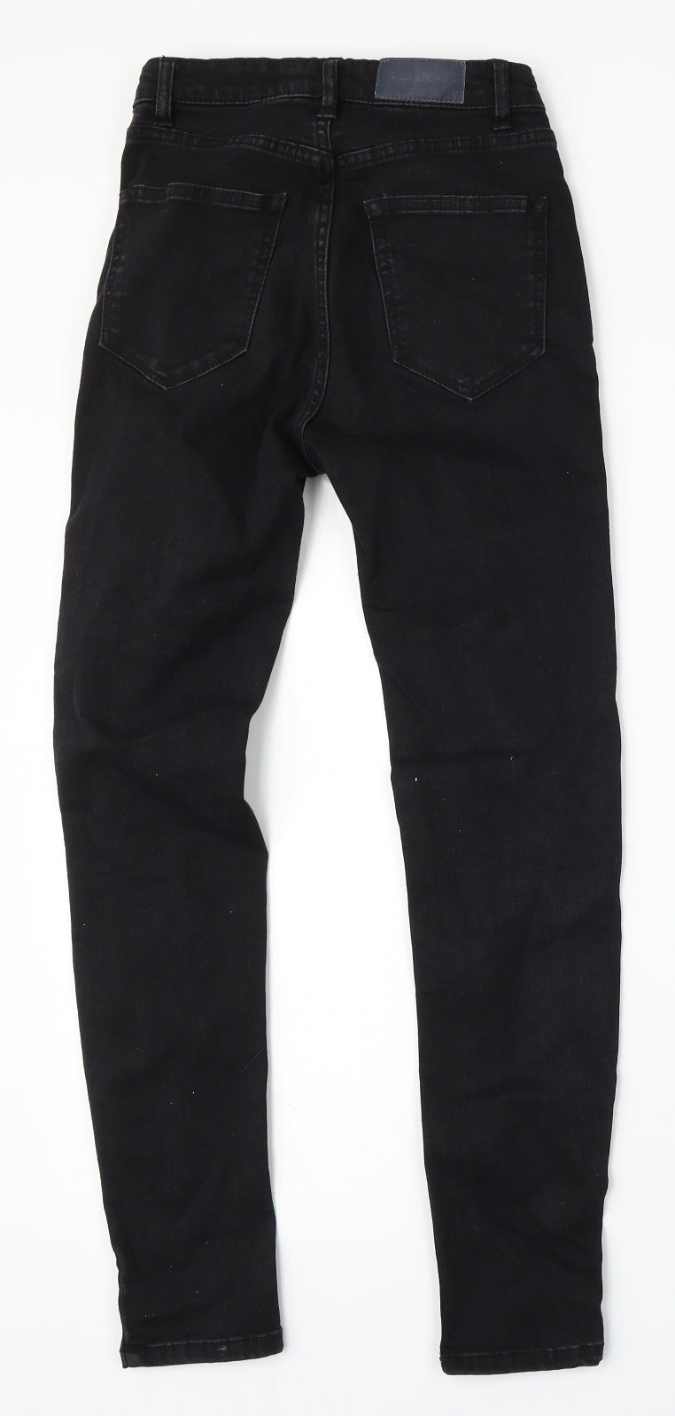 Pull&Bear Womens Black Polyester Skinny Jeans Size 26 L26 in Regular Button