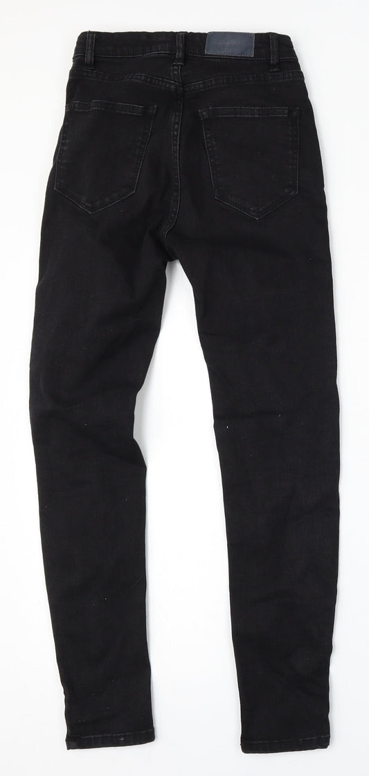 Pull&Bear Womens Black  Polyester Skinny Jeans Size 26 L26 in Regular Button