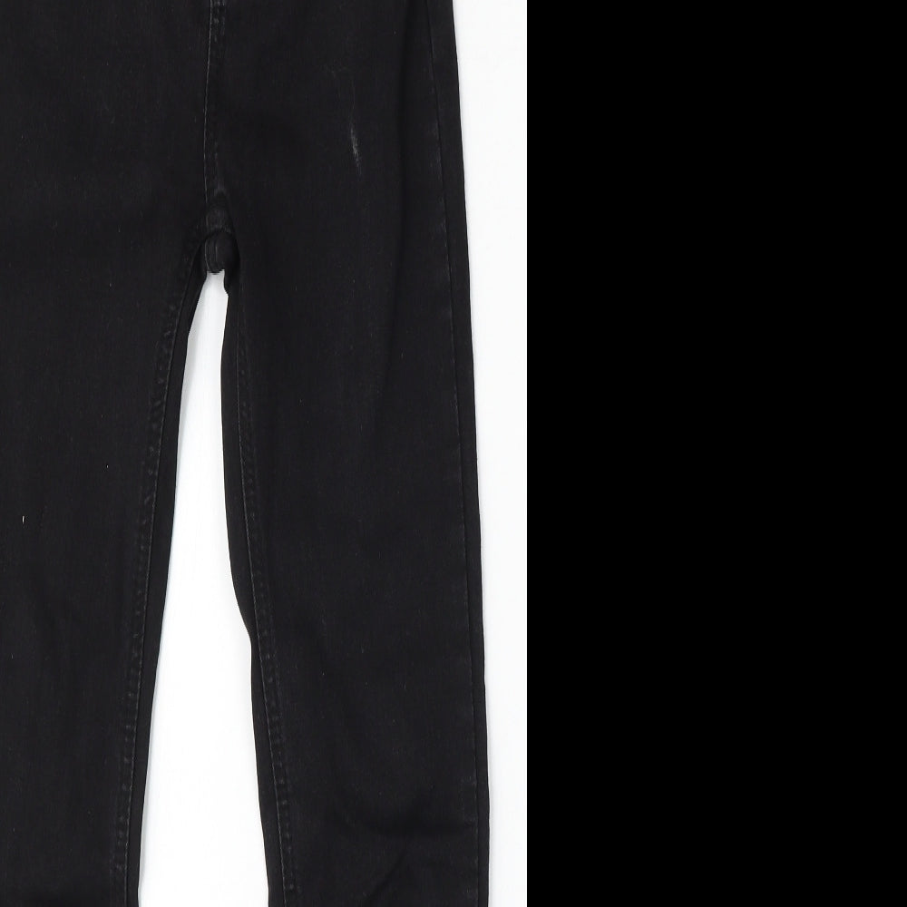 Pull&Bear Womens Black Polyester Skinny Jeans Size 26 L26 in Regular Button