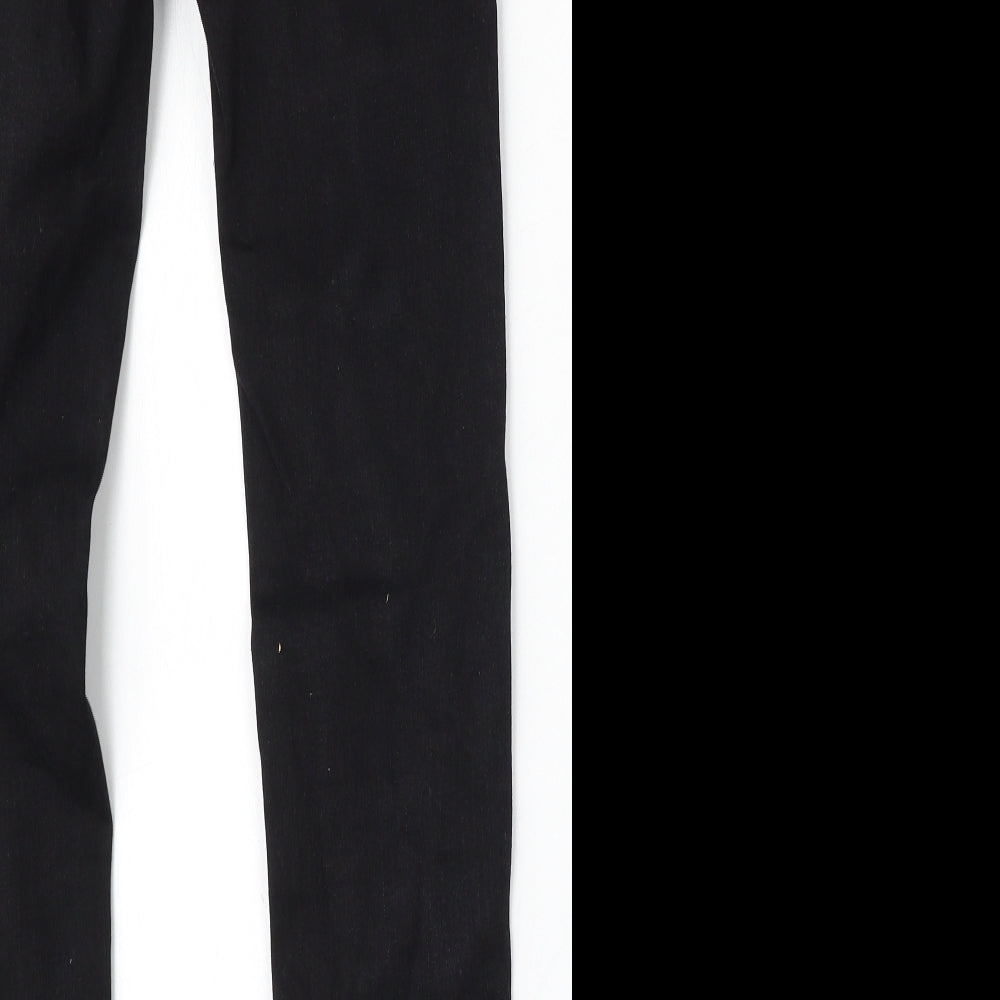 Pull&Bear Womens Black Polyester Skinny Jeans Size 26 L26 in Regular Button