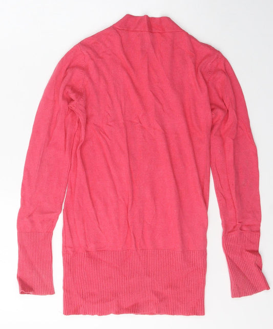 Indigo Girls Pink V-Neck Cotton Cardigan Jumper Size 9-10 Years Button