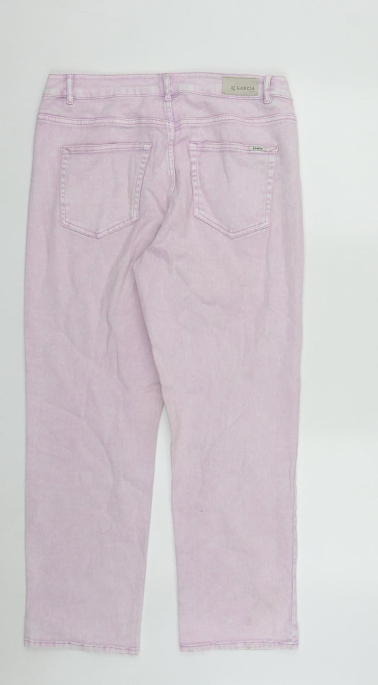 Garcia Womens Purple Cotton Straight Jeans Size 31 in L26 in Regular Zip