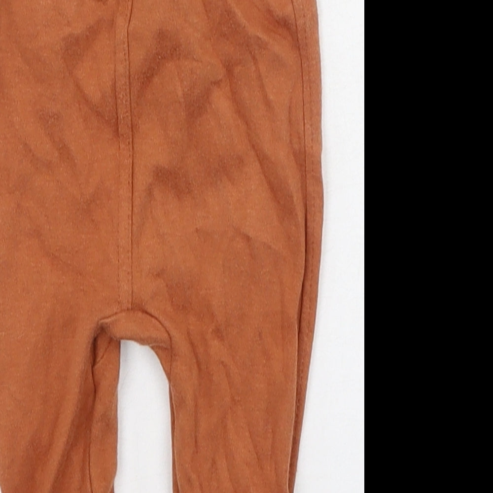 George Baby Brown Cotton Jogger Trousers Size 0-3 Months