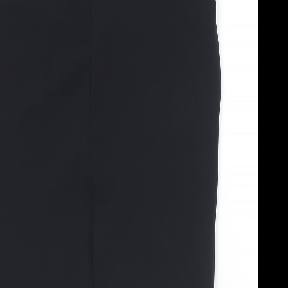 Zoe Womens Black Polyester Straight & Pencil Skirt Size 8 Zip