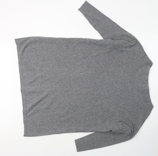 Stella Womens Grey Viscose Jumper Dress Size 10 Boat Neck