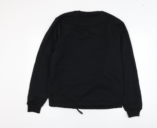 BoohooMAN Mens Black Cotton Pullover Sweatshirt Size M