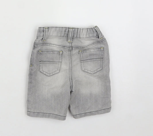 Denim Co Boys Grey Cotton Cropped Jeans Size 6-9 Months Button