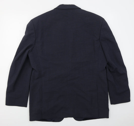 Baulmer Mens Blue Polyester Jacket Suit Jacket Size 44