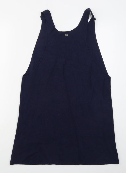 EDC Womens Blue Viscose Tank Dress Size L Scoop Neck Pullover