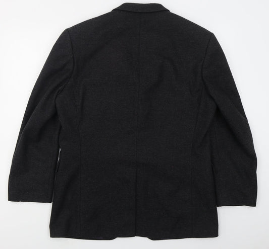 Van Kollem Mens Grey Wool Jacket Suit Jacket Size 42