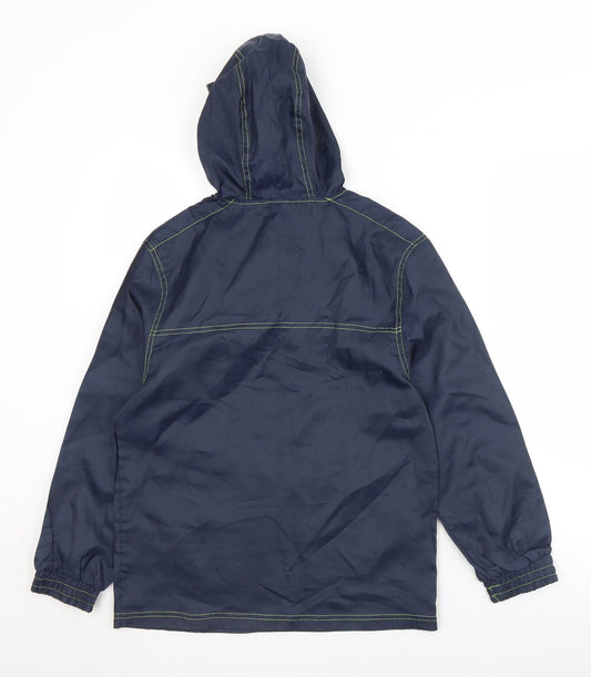 F&F Boys Blue Windbreaker Jacket Size L Zip