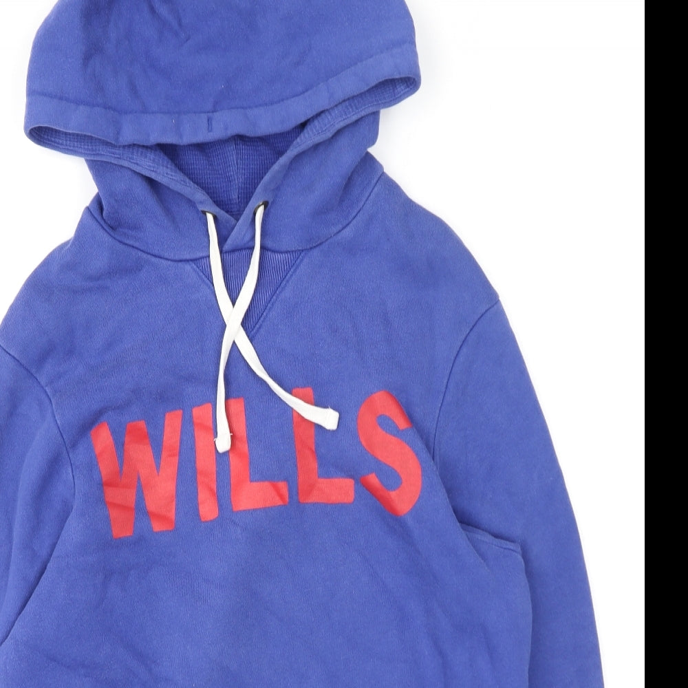 Jack Wills Mens Purple Cotton Pullover Hoodie Size XS