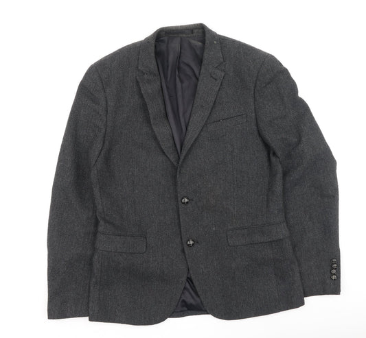 Cedarwood State Mens Grey Rain Coat Coatigan Size M