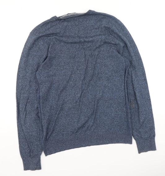Burton Mens Blue Cotton Henley Sweatshirt Size S